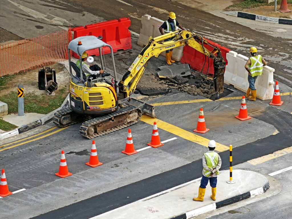 road repairing construction